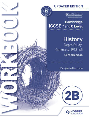 cover image of Cambridge IGCSE and O Level History Workbook 2B--Depth study